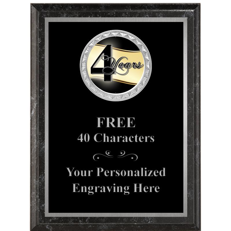 6X8 BLACK EXECUTIVE INS PLQ SV