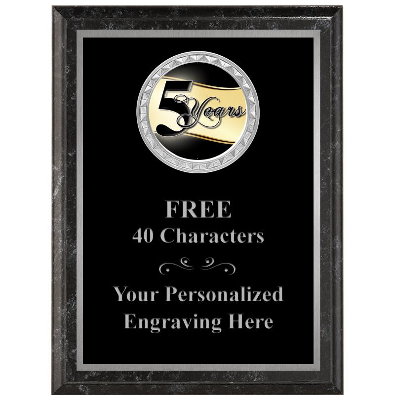 6X8 BLACK EXECUTIVE INS PLQ SV