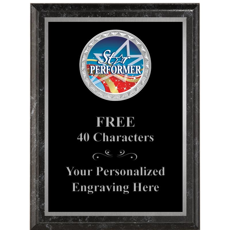 6X8 BLACK EXECUTIVE INS PLQ SV