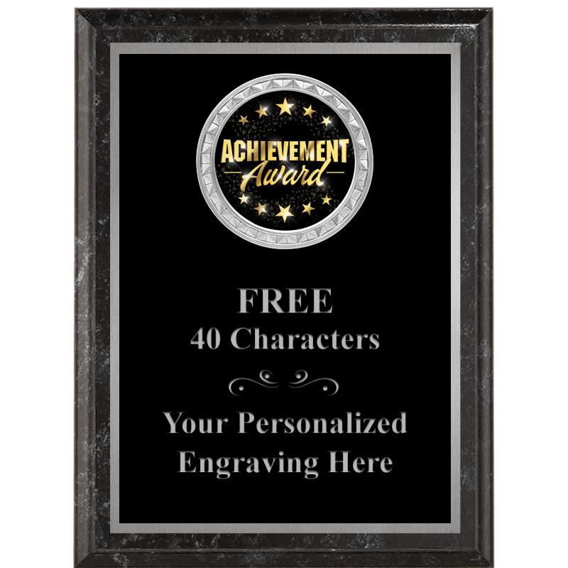 6X8 BLACK EXECUTIVE INS PLQ SV