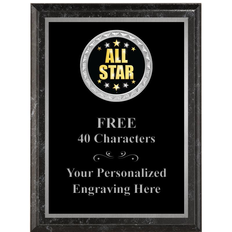 6X8 BLACK EXECUTIVE INS PLQ SV