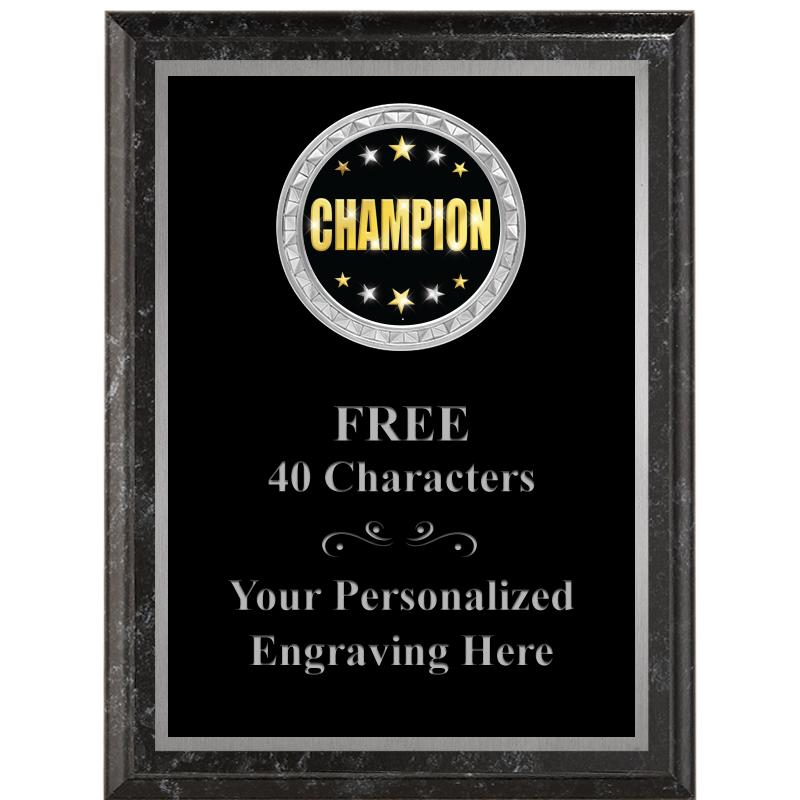 6X8 BLACK EXECUTIVE INS PLQ SV