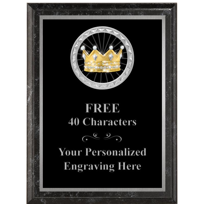 6X8 BLACK EXECUTIVE INS PLQ SV