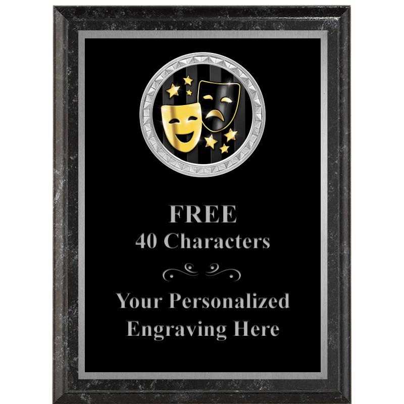 6X8 BLACK EXECUTIVE INS PLQ SV