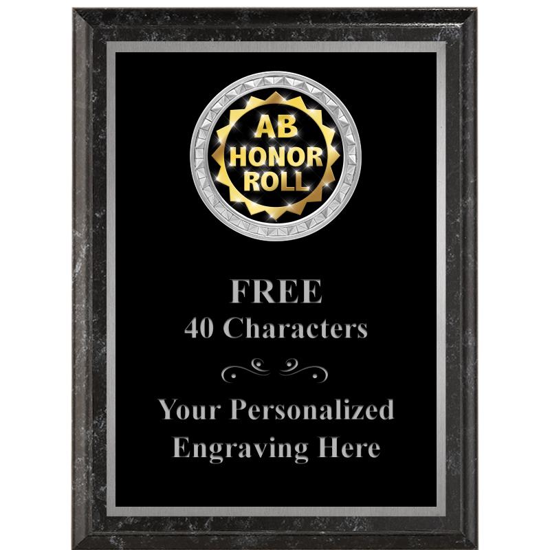 6X8 BLACK EXECUTIVE INS PLQ SV