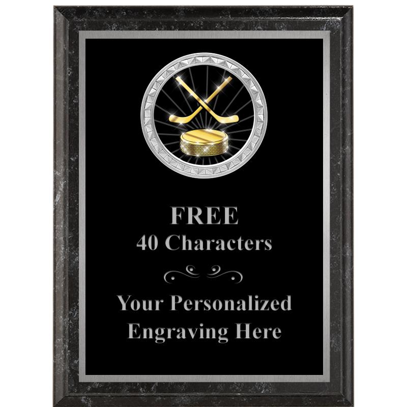 6X8 BLACK EXECUTIVE INS PLQ SV