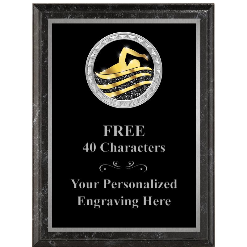 6X8 BLACK EXECUTIVE INS PLQ SV