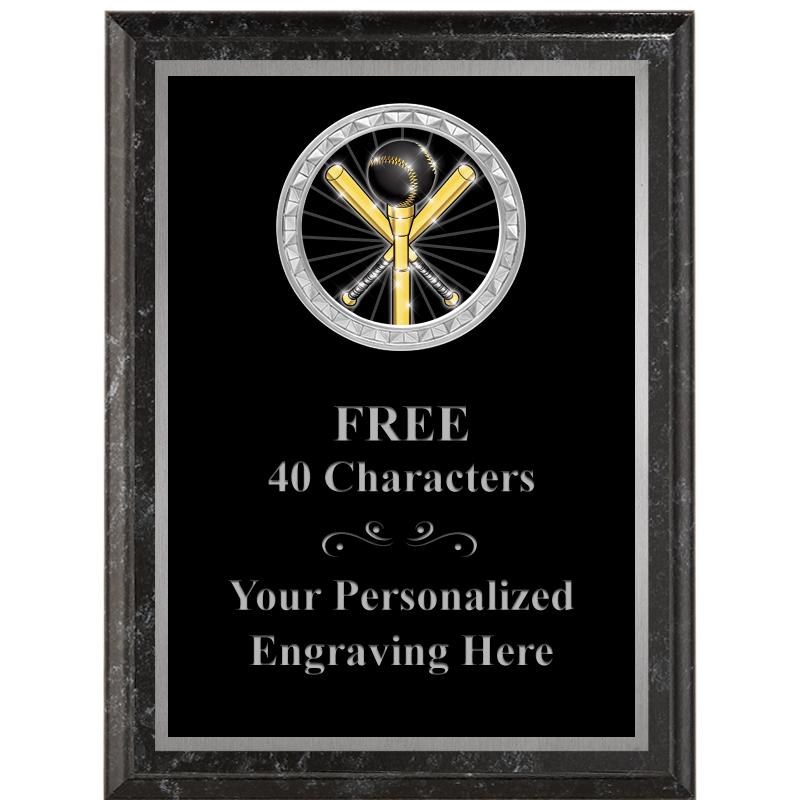 6X8 BLACK EXECUTIVE INS PLQ SV