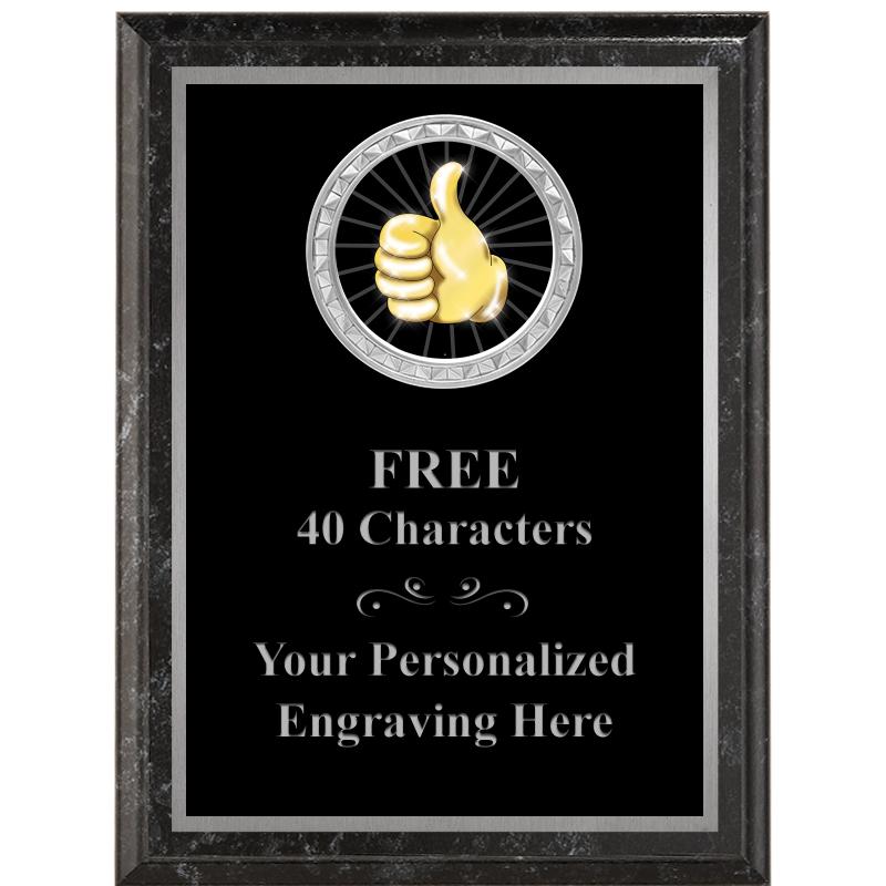 6X8 BLACK EXECUTIVE INS PLQ SV