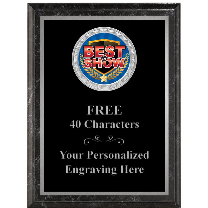 6X8 BLACK EXECUTIVE INS PLQ SV