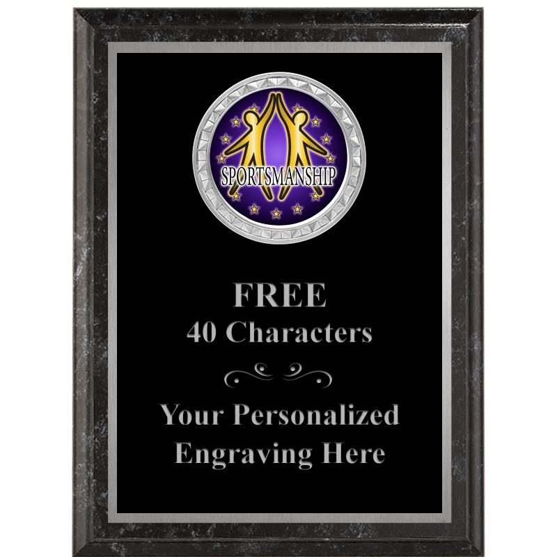 6X8 BLACK EXECUTIVE INS PLQ SV