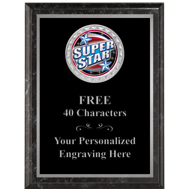 6X8 BLACK EXECUTIVE INS PLQ SV