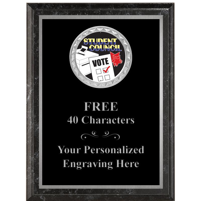 6X8 BLACK EXECUTIVE INS PLQ SV