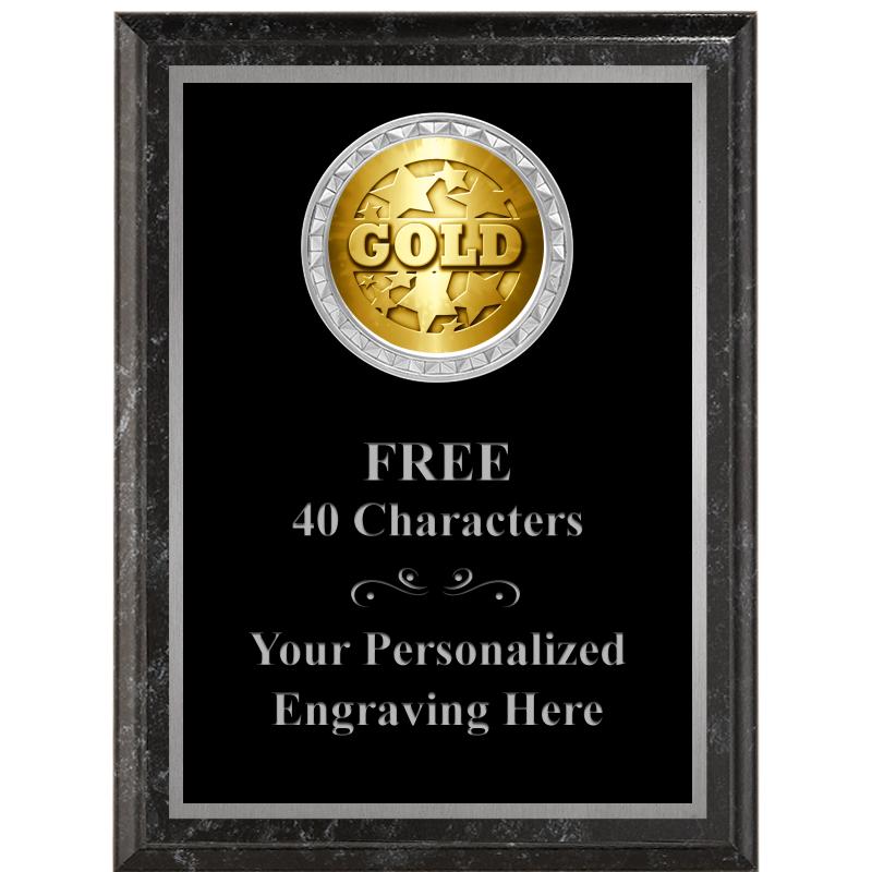 6X8 BLACK EXECUTIVE INS PLQ SV