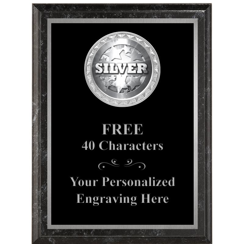 6X8 BLACK EXECUTIVE INS PLQ SV