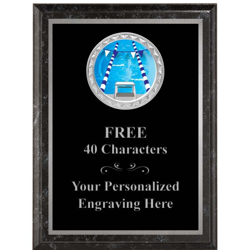 6X8 BLACK EXECUTIVE INS PLQ SV