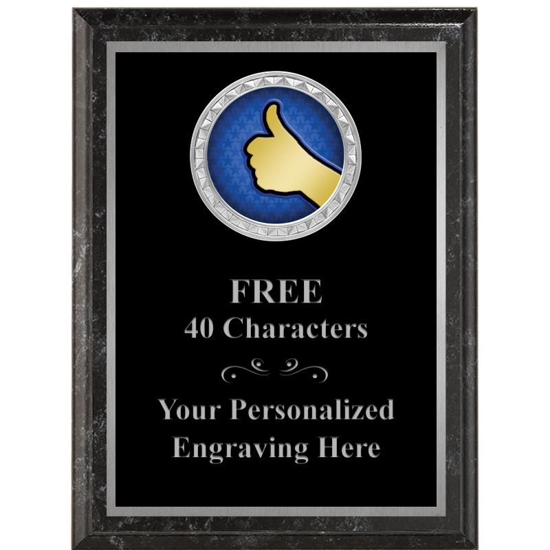 6X8 BLACK EXECUTIVE INS PLQ SV