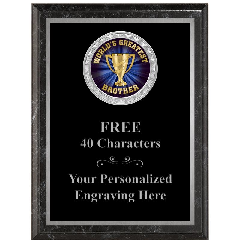 6X8 BLACK EXECUTIVE INS PLQ SV