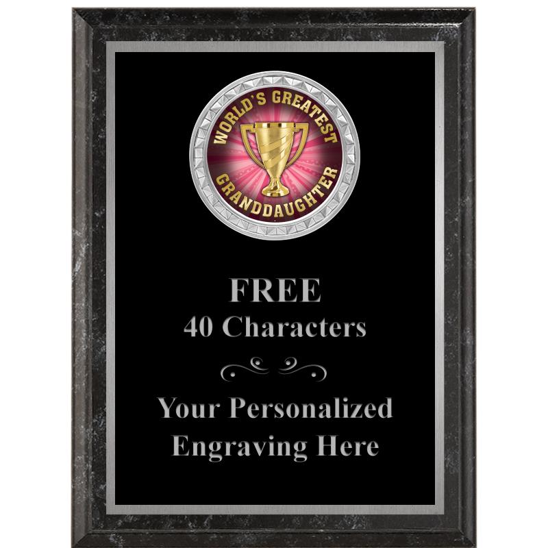 6X8 BLACK EXECUTIVE INS PLQ SV