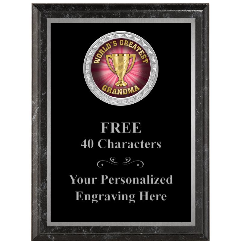 6X8 BLACK EXECUTIVE INS PLQ SV