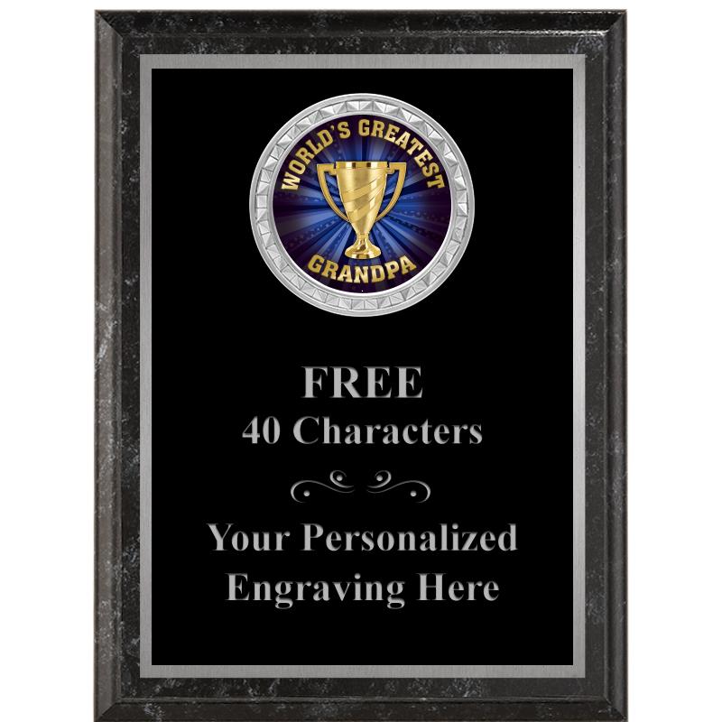 6X8 BLACK EXECUTIVE INS PLQ SV