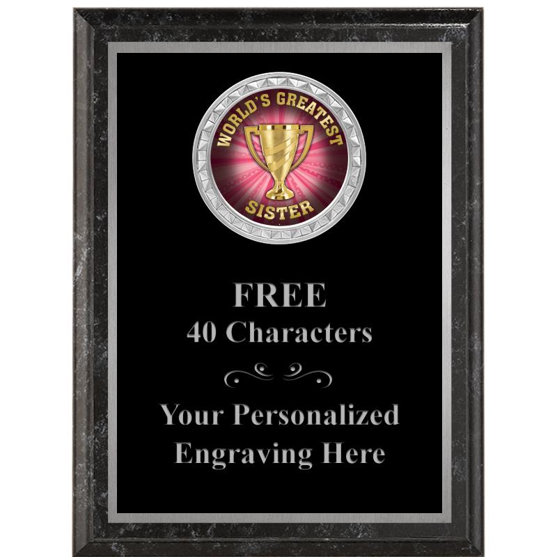 6X8 BLACK EXECUTIVE INS PLQ SV