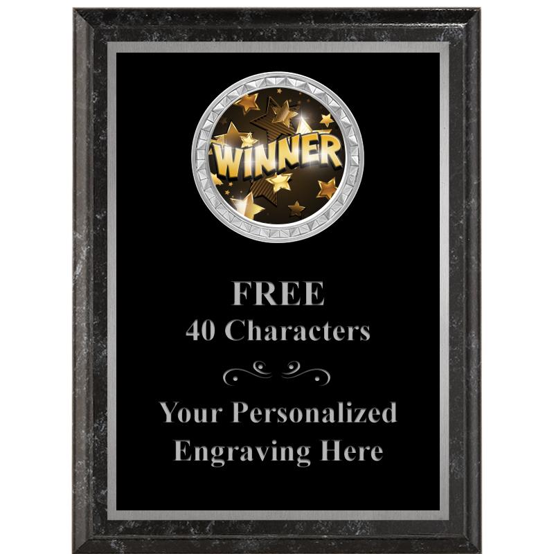 6X8 BLACK EXECUTIVE INS PLQ SV