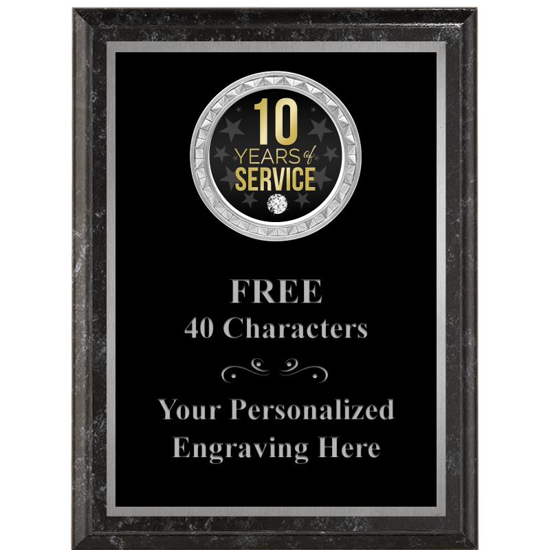 6X8 BLACK EXECUTIVE INS PLQ SV