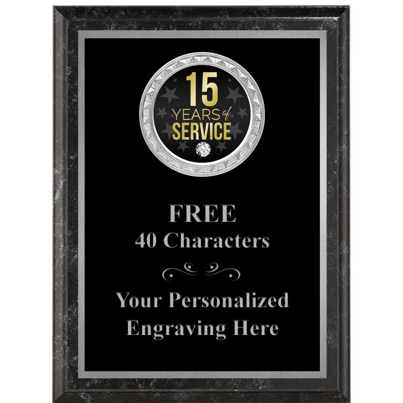 6X8 BLACK EXECUTIVE INS PLQ SV