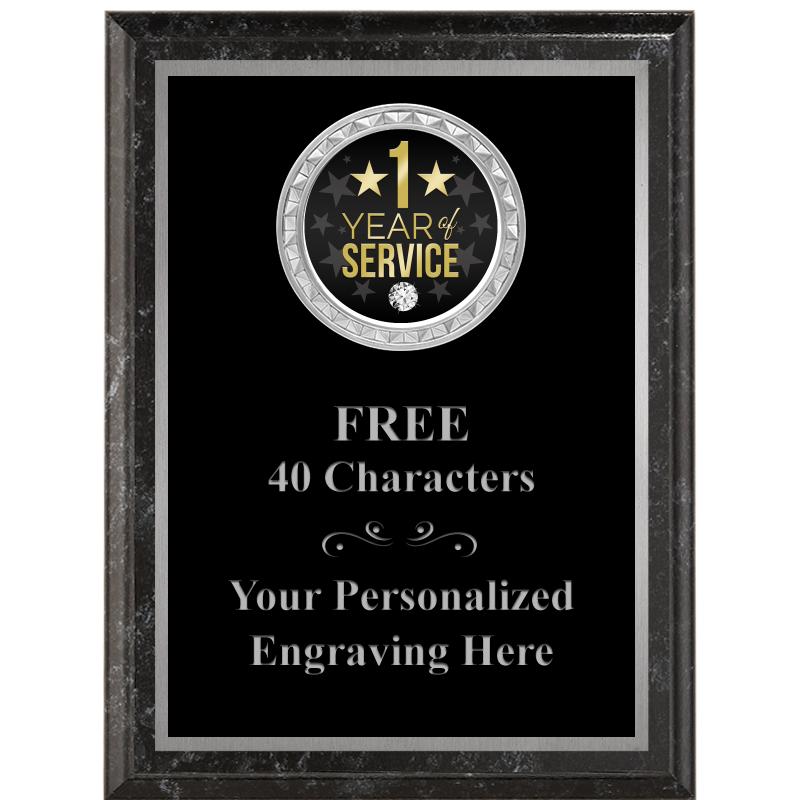 6X8 BLACK EXECUTIVE INS PLQ SV