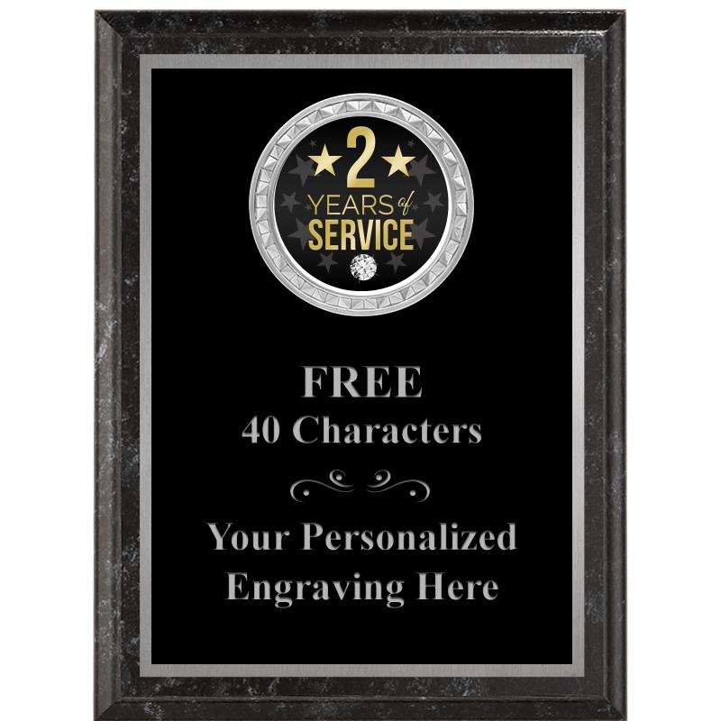 6X8 BLACK EXECUTIVE INS PLQ SV