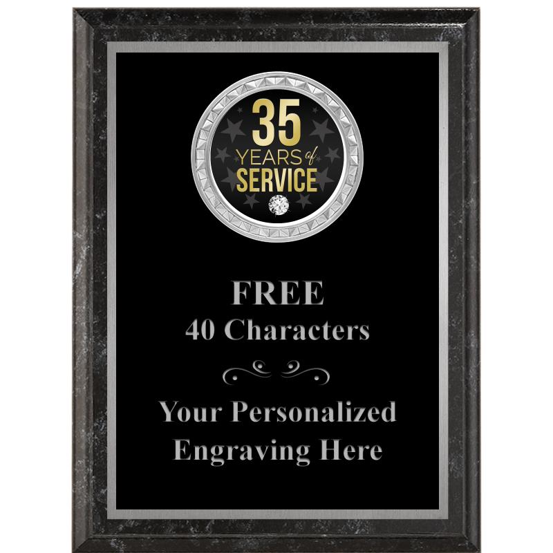 6X8 BLACK EXECUTIVE INS PLQ SV