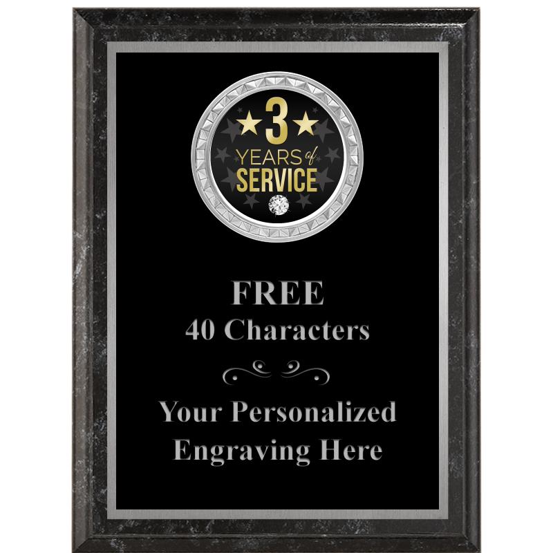 6X8 BLACK EXECUTIVE INS PLQ SV