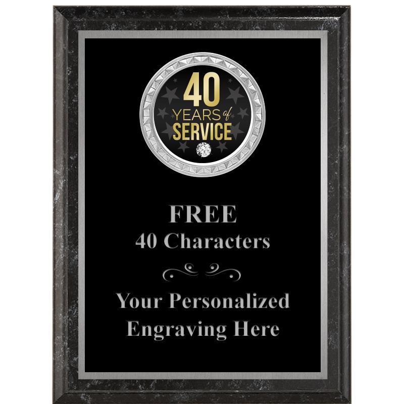 6X8 BLACK EXECUTIVE INS PLQ SV