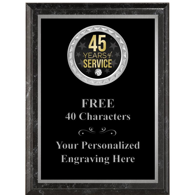 6X8 BLACK EXECUTIVE INS PLQ SV