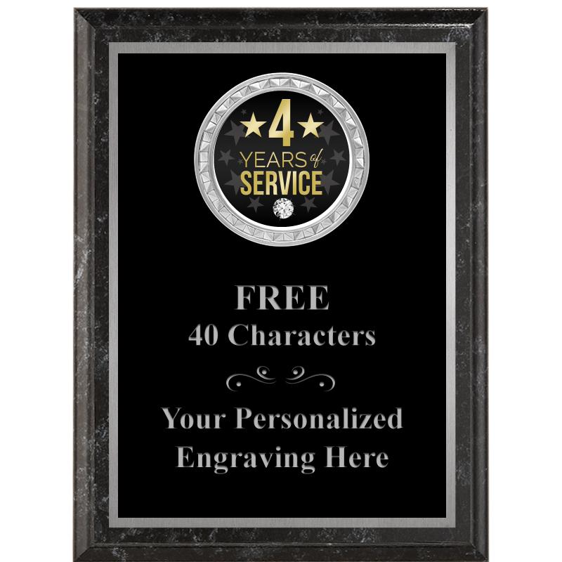 6X8 BLACK EXECUTIVE INS PLQ SV