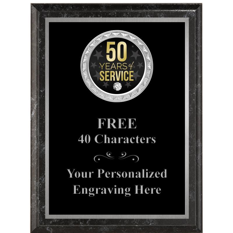 6X8 BLACK EXECUTIVE INS PLQ SV