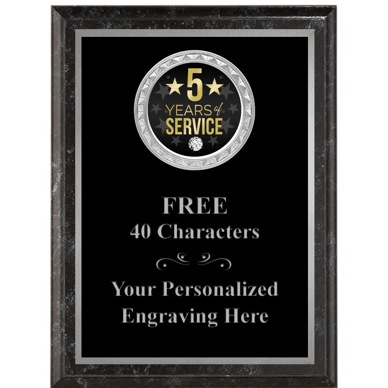 6X8 BLACK EXECUTIVE INS PLQ SV