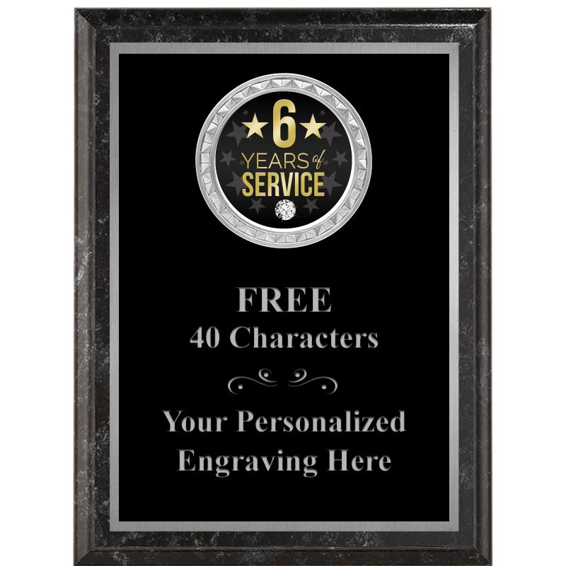 6X8 BLACK EXECUTIVE INS PLQ SV