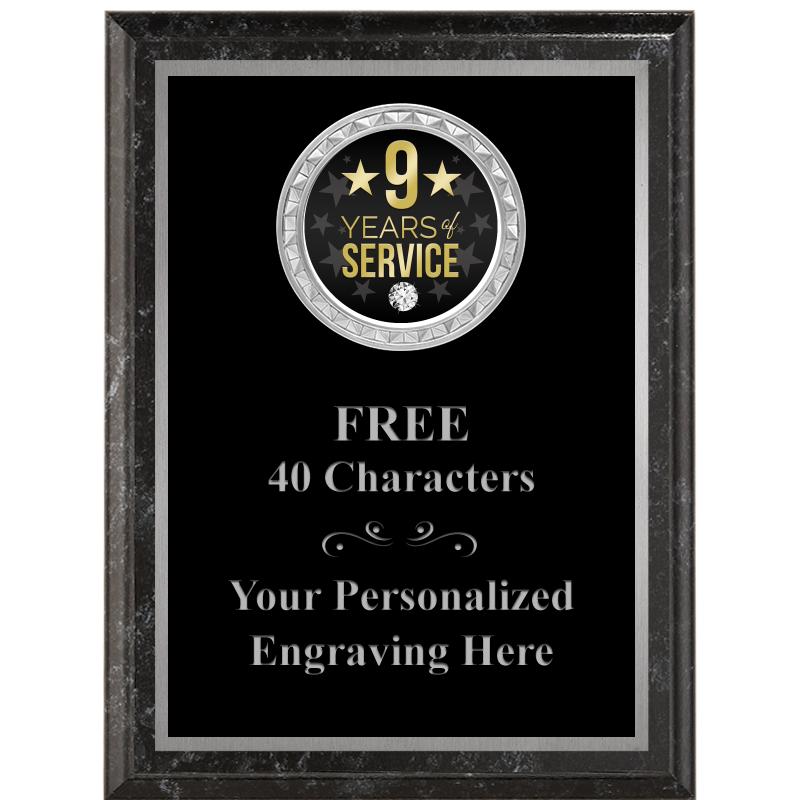 6X8 BLACK EXECUTIVE INS PLQ SV