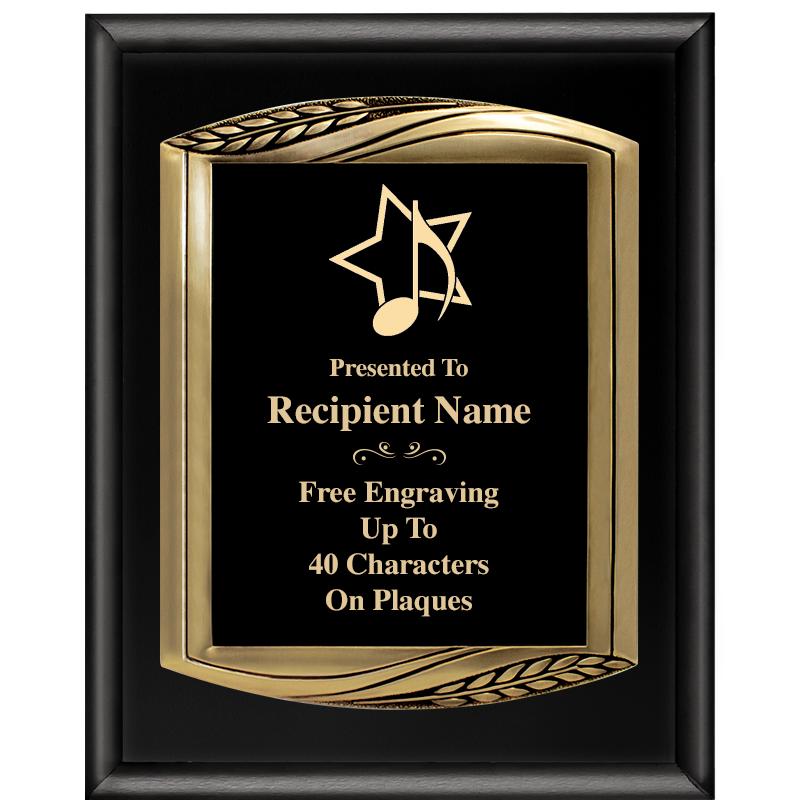 12X15 CHIEF PIANO BLK PLQ W GD