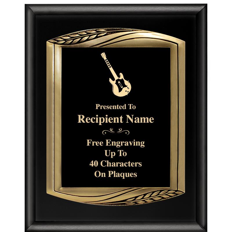 12X15 CHIEF PIANO BLK PLQ W GD