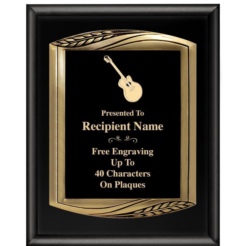 12X15 CHIEF PIANO BLK PLQ W GD