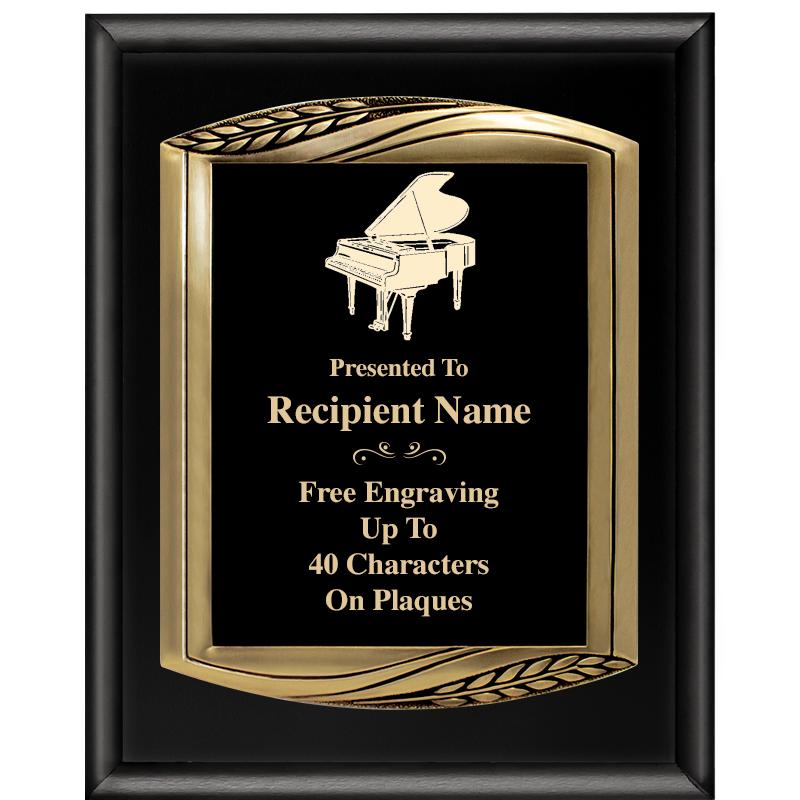 12X15 CHIEF PIANO BLK PLQ W GD