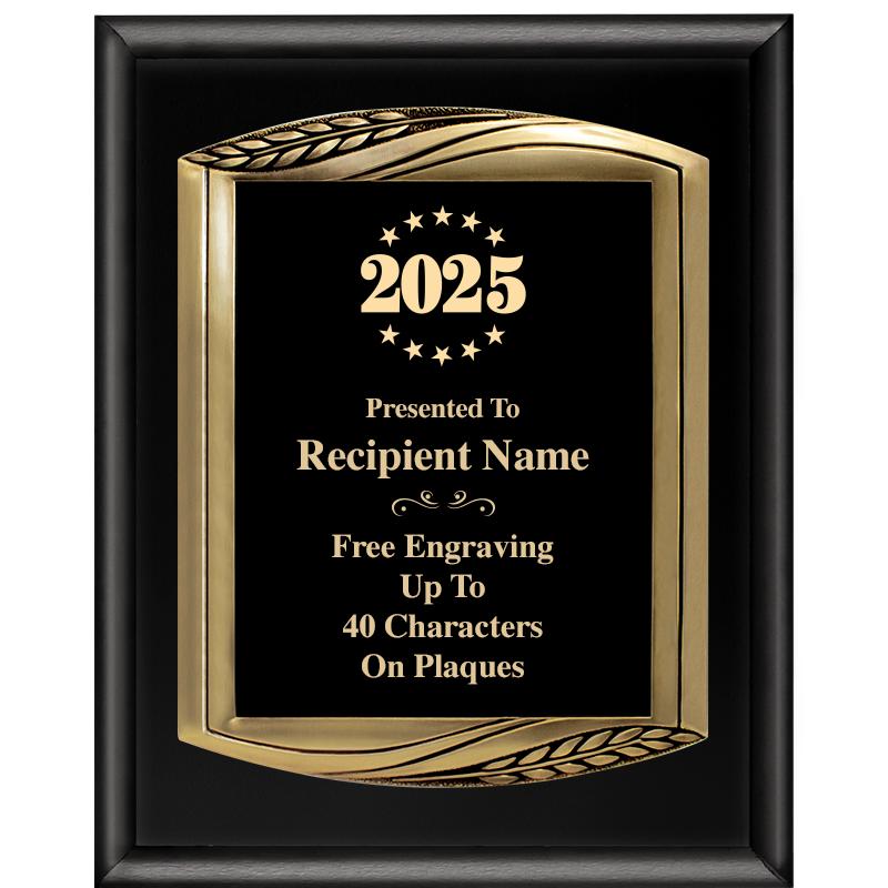 12X15 CHIEF PIANO BLK PLQ W GD