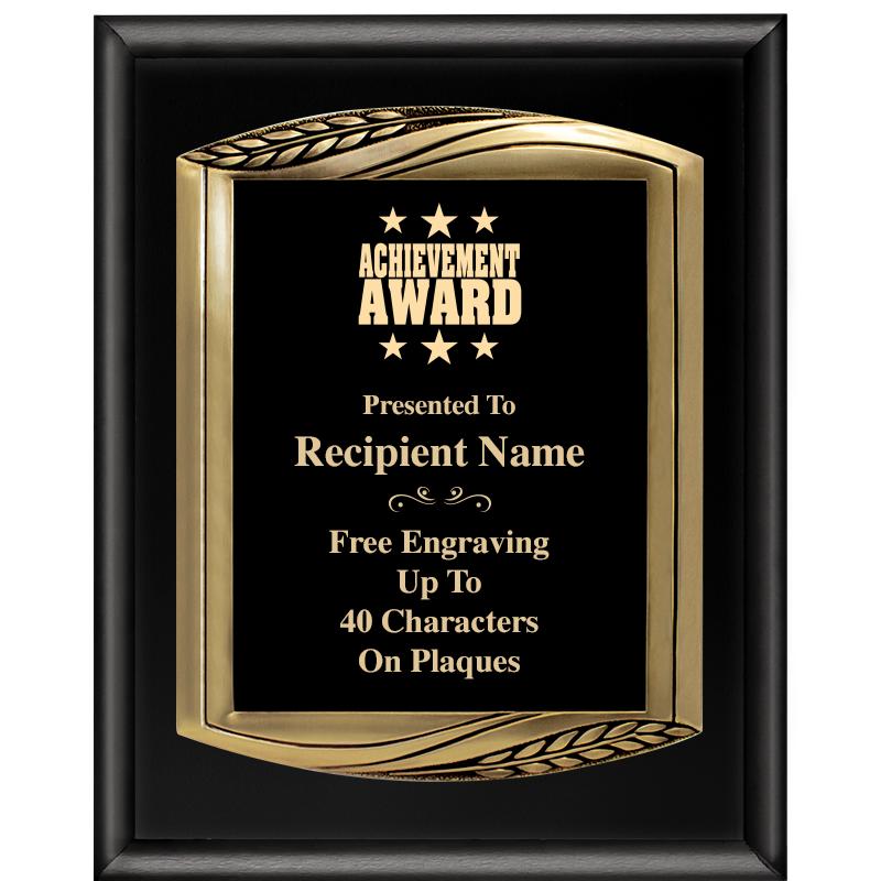 12X15 CHIEF PIANO BLK PLQ W GD