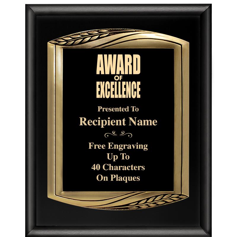 12X15 CHIEF PIANO BLK PLQ W GD