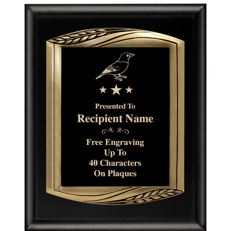 12X15 CHIEF PIANO BLK PLQ W GD