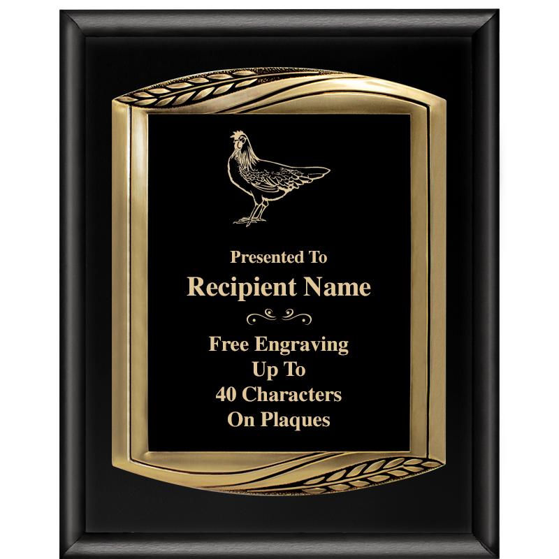 12X15 CHIEF PIANO BLK PLQ W GD