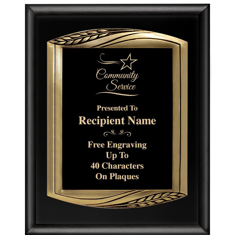 12X15 CHIEF PIANO BLK PLQ W GD